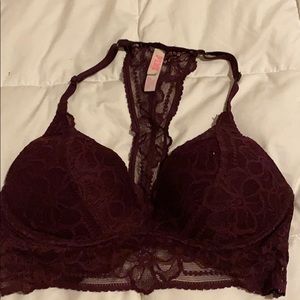 Victoria secret plum colored lacy bra